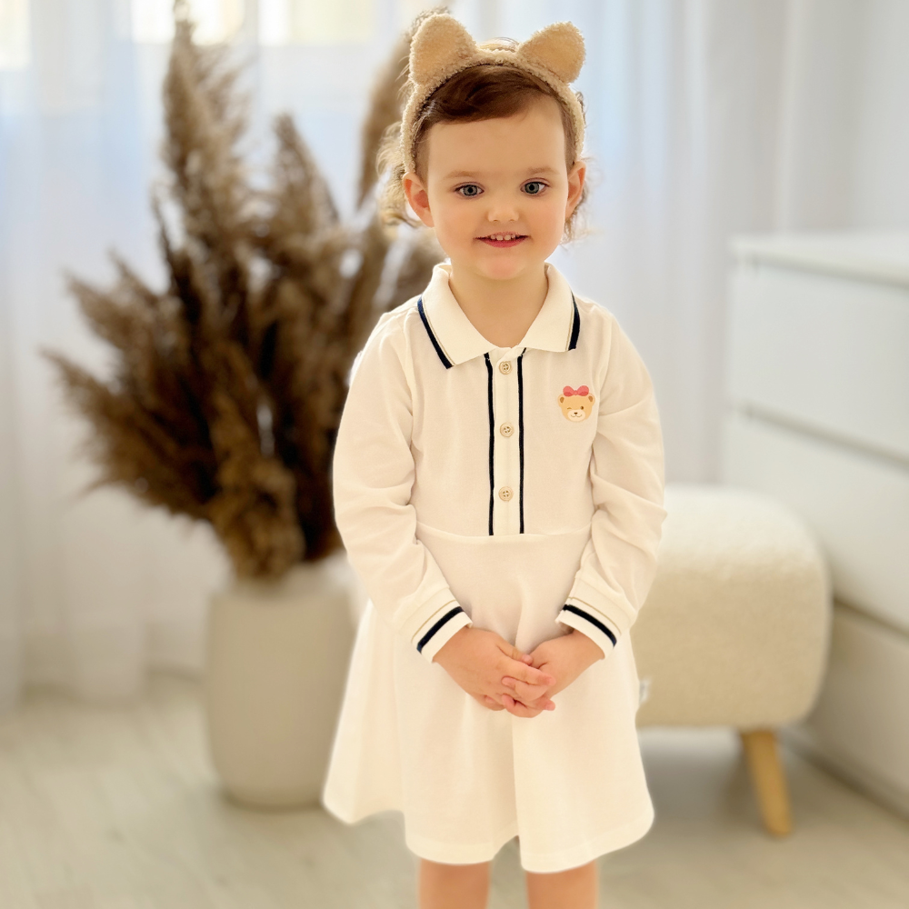 Rochie cu detalii Adina Alb