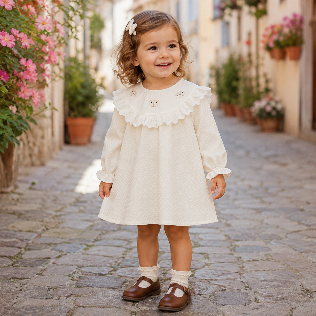 Rochie cu detalii Jolira Crem