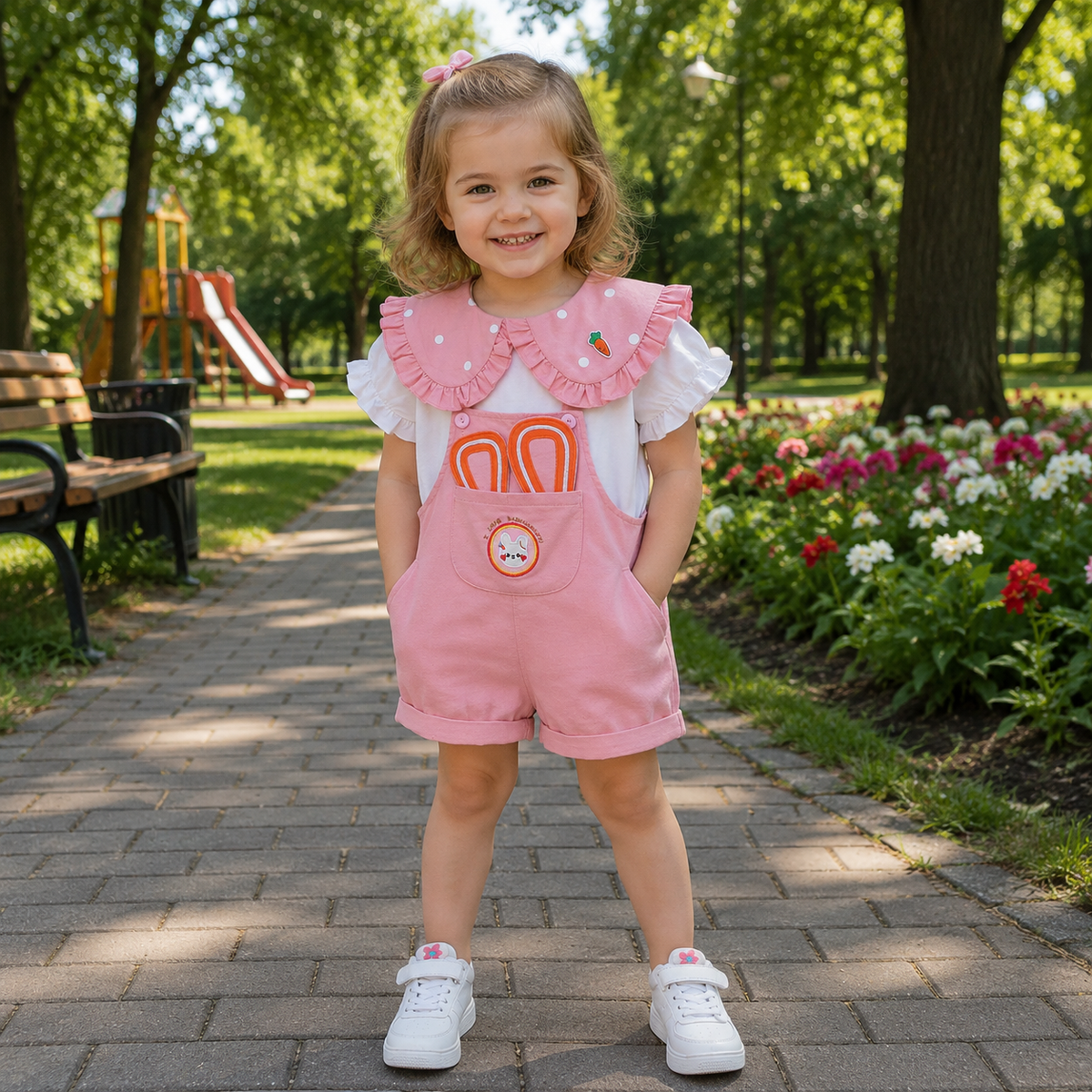 Set din doua piese Baby Carot Roz