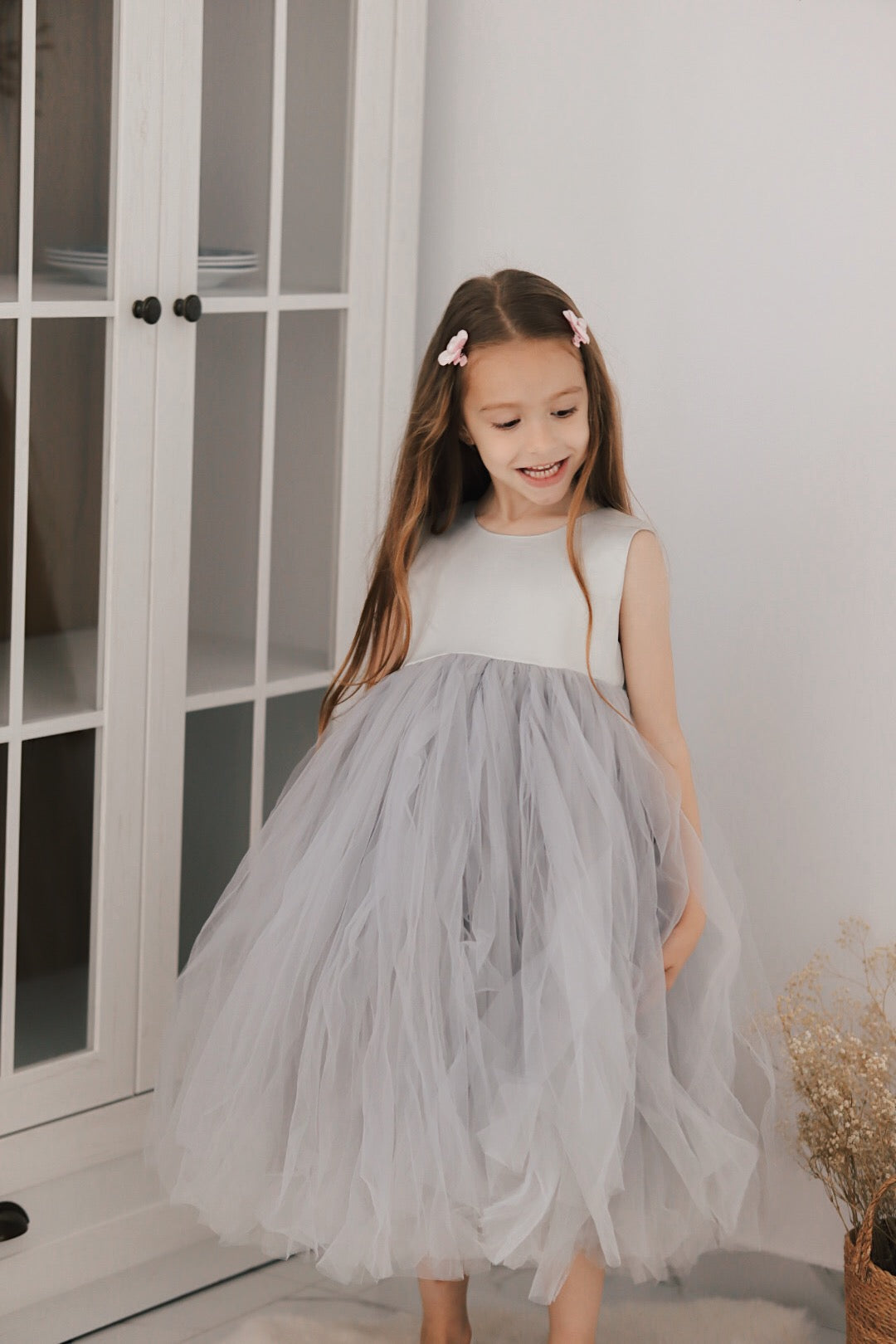 Rochie cu detalii Stella Gri