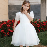 Rochie cu detalii Ziala Alb