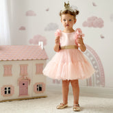 Rochie cu detalii Perusa Roz