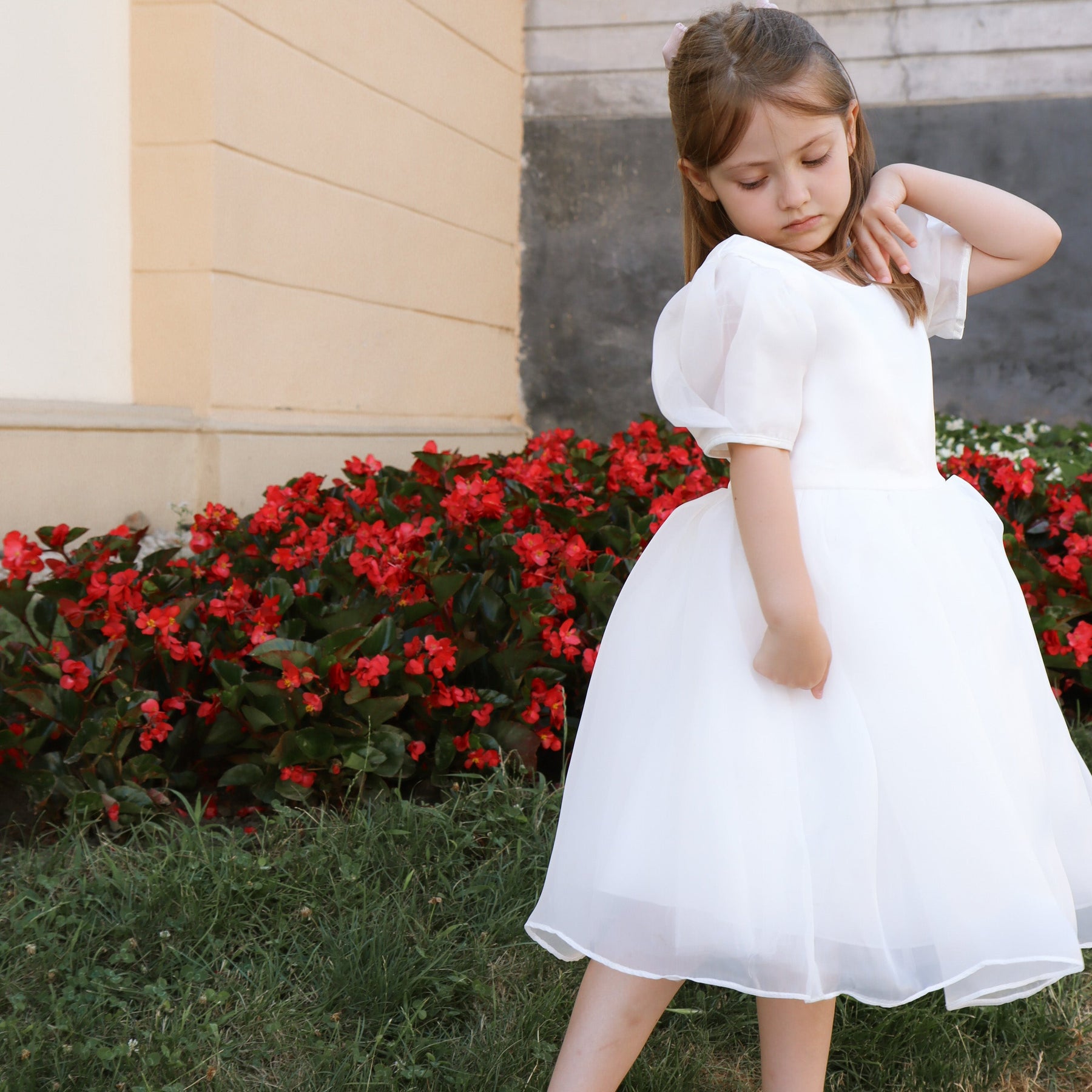 Rochie cu detalii Ziala Alb