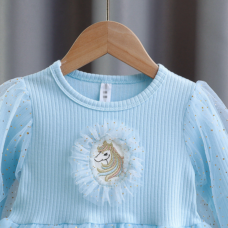 Rochie cu detalii Ponsy Albastru