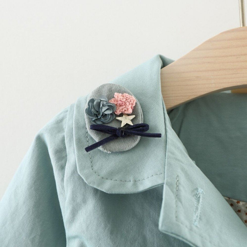 Trench captusit cu aplicatii Estera Verde