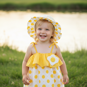 Rochie cu palarie Flario Galben