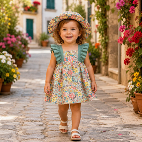 Rochie cu palarie Deedee Verde
