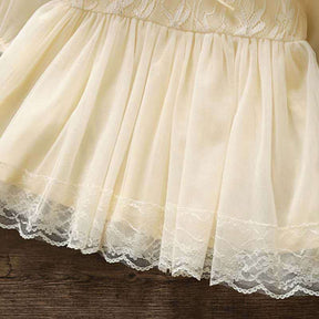 Rochie cu detalii Lariala Crem