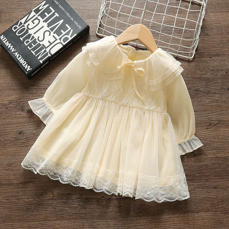 Rochie cu detalii Lariala Crem