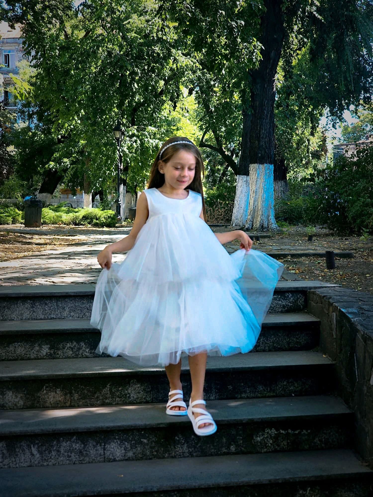 Rochie cu detalii Sofia Alb