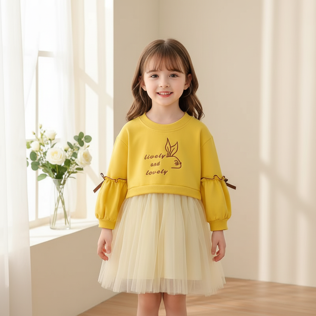 Rochie cu detalii Yvina Galben