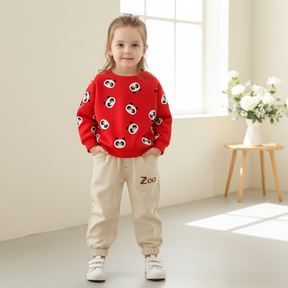 Set din doua piese Zoo Rosu