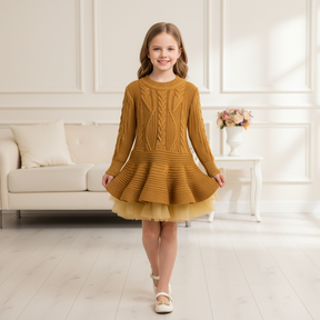 Rochie tricotata Unisa kaki