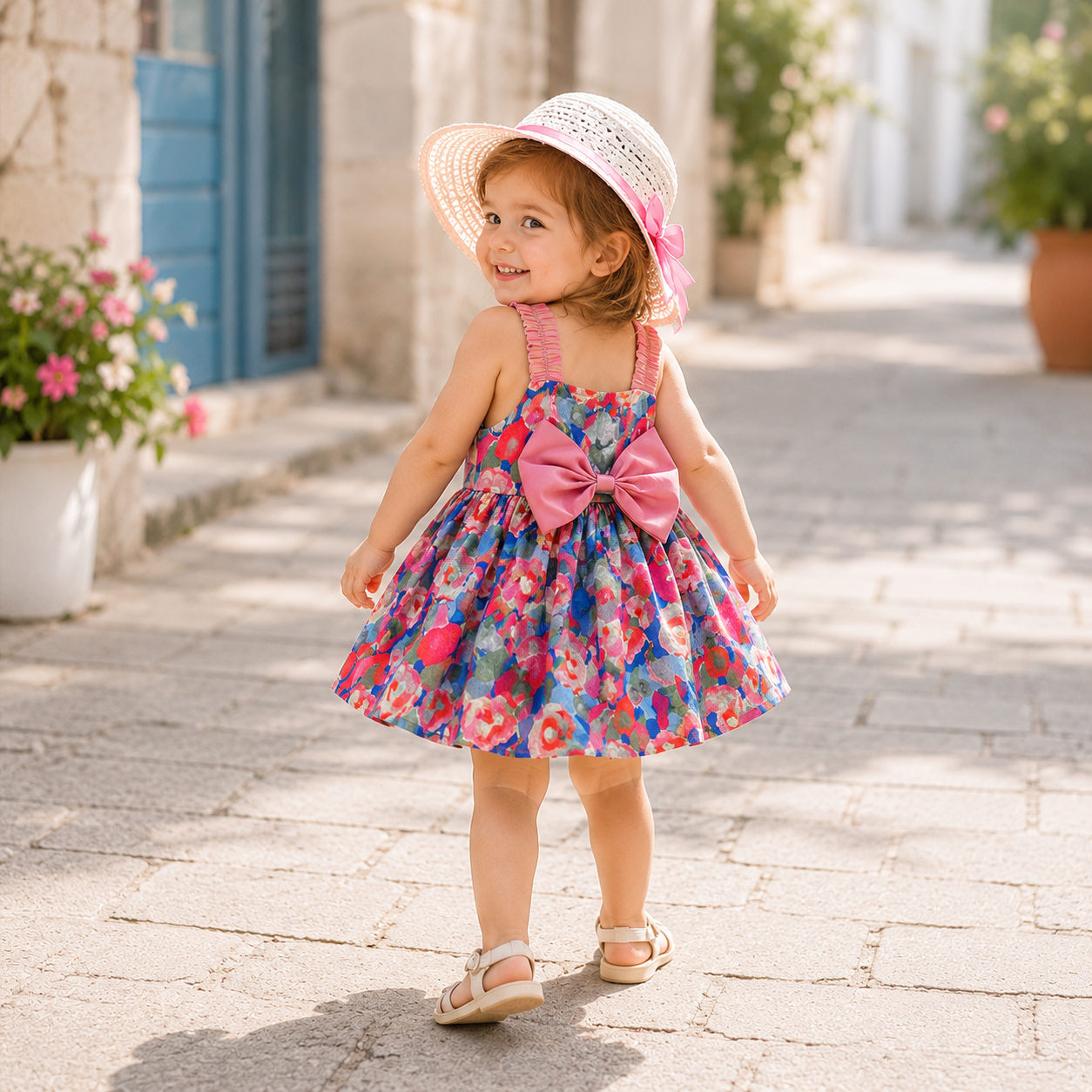 Rochie cu palarie Minavie Roz