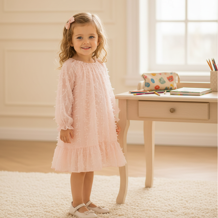 Rochie cu detalii Laran Roz