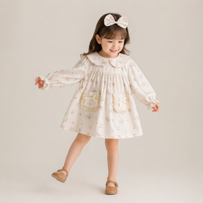 Rochie cu cordeluta Enara Crem