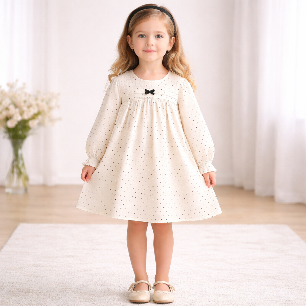 Rochie cu detalii Mamra Crem