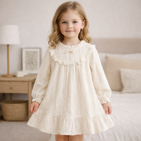 Rochie cu detalii Alsera Crem