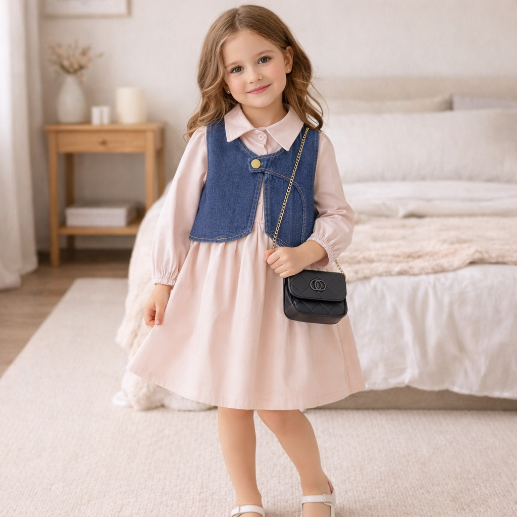 Rochie cu vesta Adira Crem