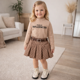 Set din doua piese Mini Influencer Maro