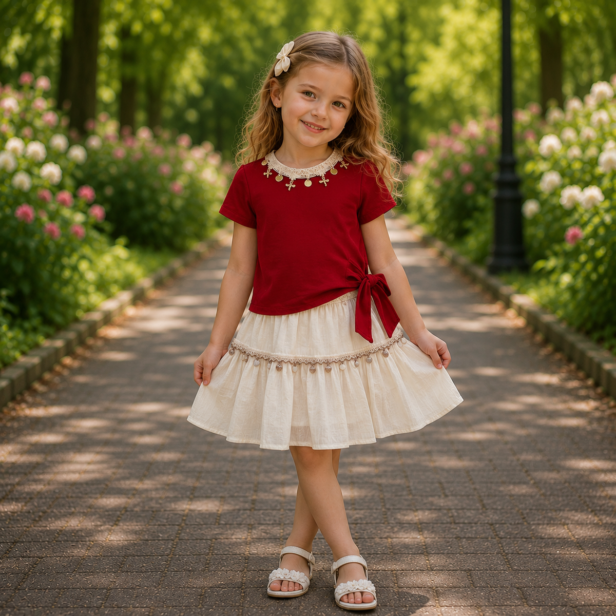 Set din doua piese Alisya Rosu