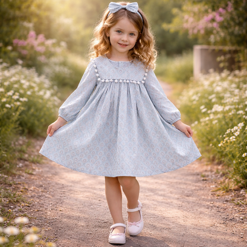 Rochie cu detalii Gheny Albastru