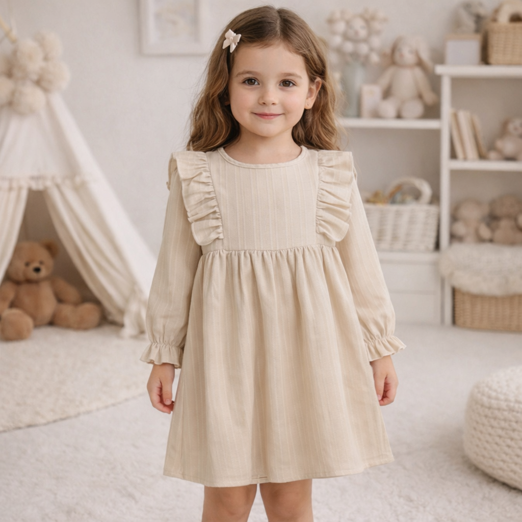 Rochie cu detalii Sivia Crem