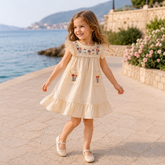 Rochie cu detalii Arinia Crem
