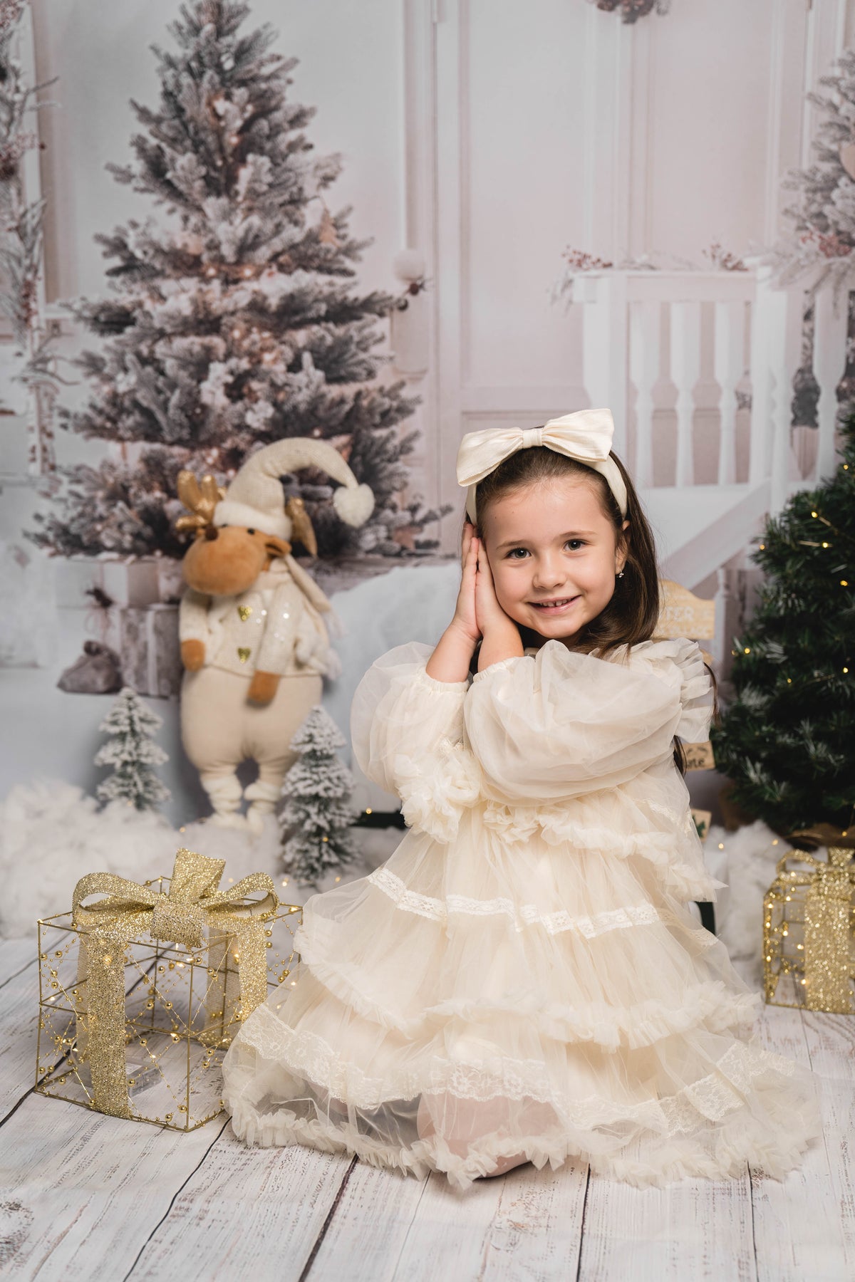 Rochie cu detalii Danaera Crem