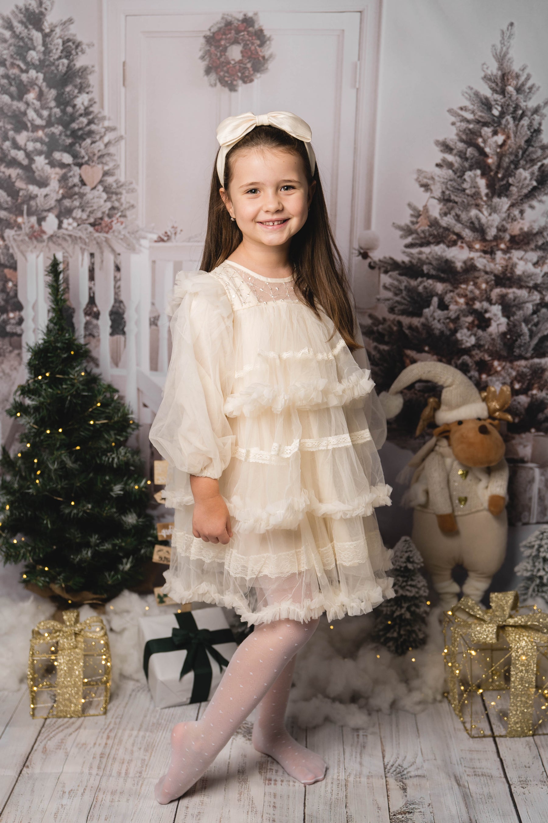 Rochie cu detalii Danaera Crem