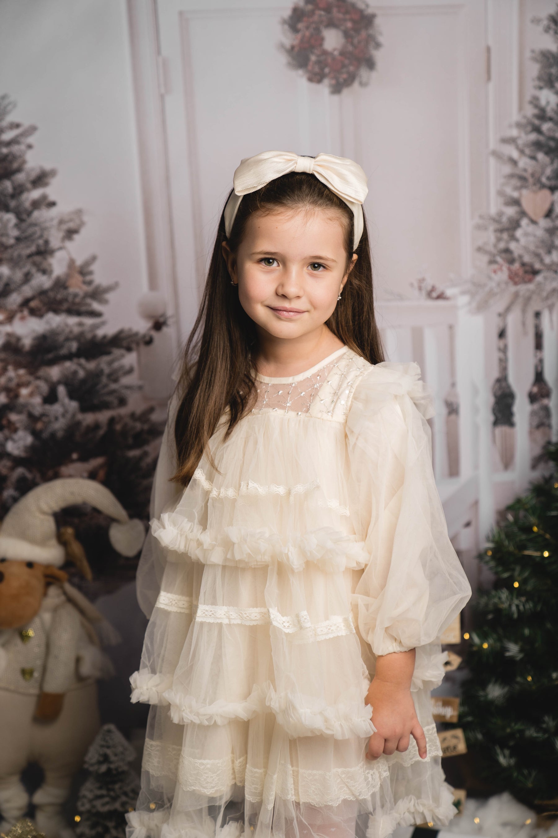 Rochie cu detalii Danaera Crem