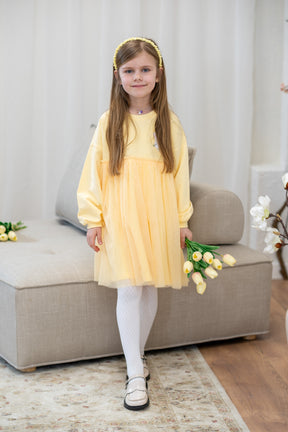 Rochie cu detalii Binira Galben