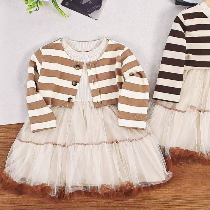 Rochie cu jerseu Cloret Maro Deschis