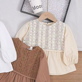 Rochie cu detalii Surina Crem