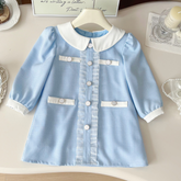 Rochie cu detalii Evira Albastru Deschis