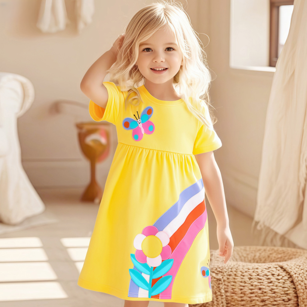 Rochie cu detalii Meria Galben