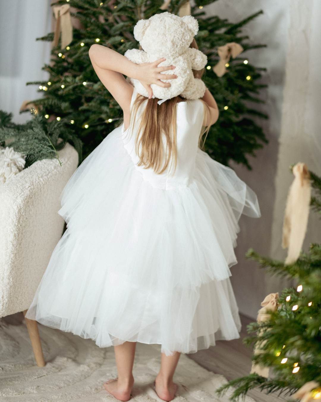 Rochie cu detalii Sofia Alb