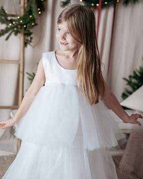 Rochie cu detalii Sofia Alb