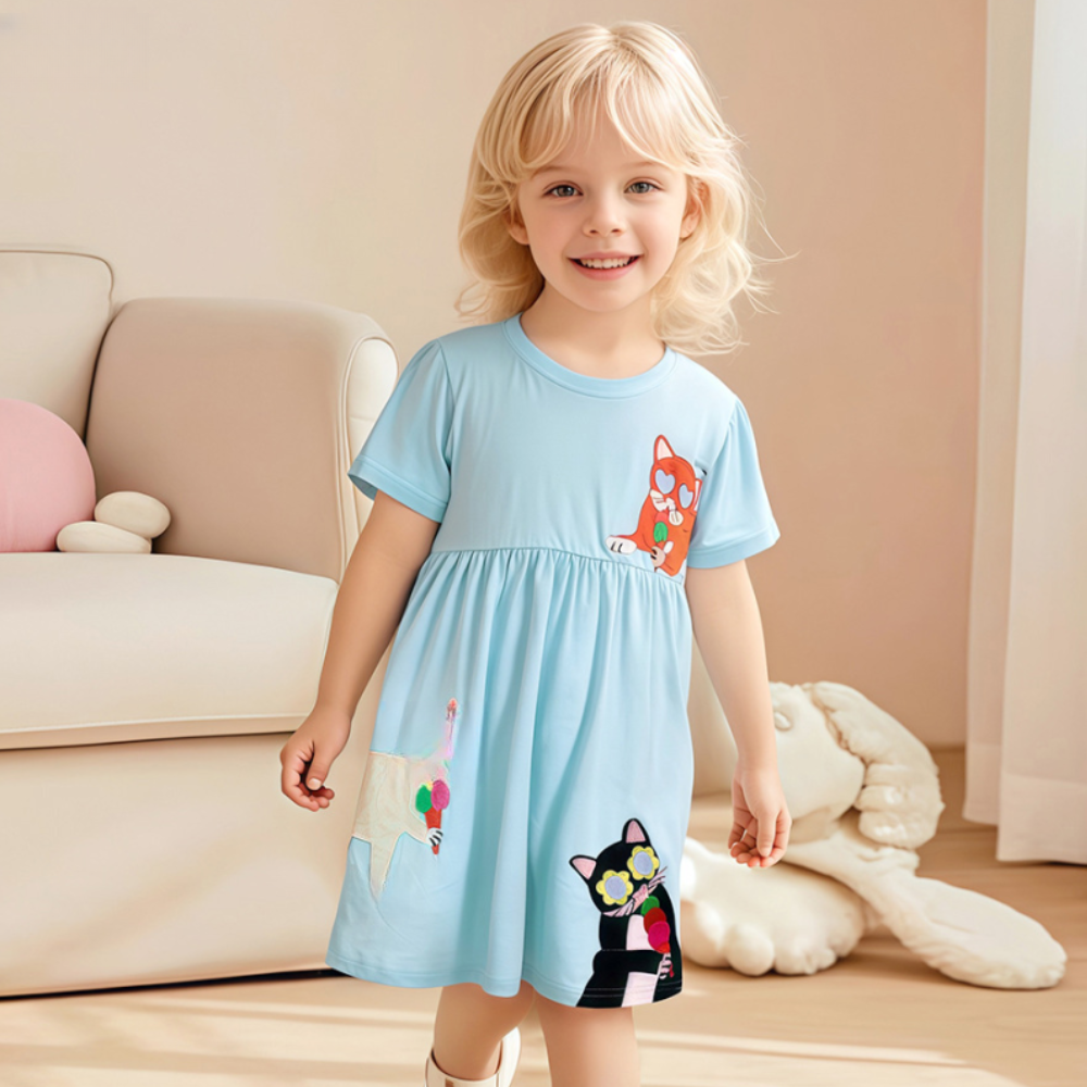 Rochie cu detalii Sevel Albastru