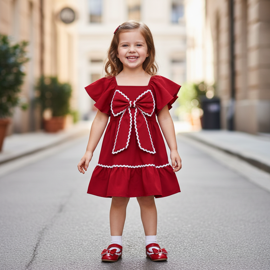Rochie cu detalii Manaer Rosu