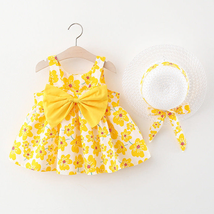 Rochie cu palarie Magny Galben