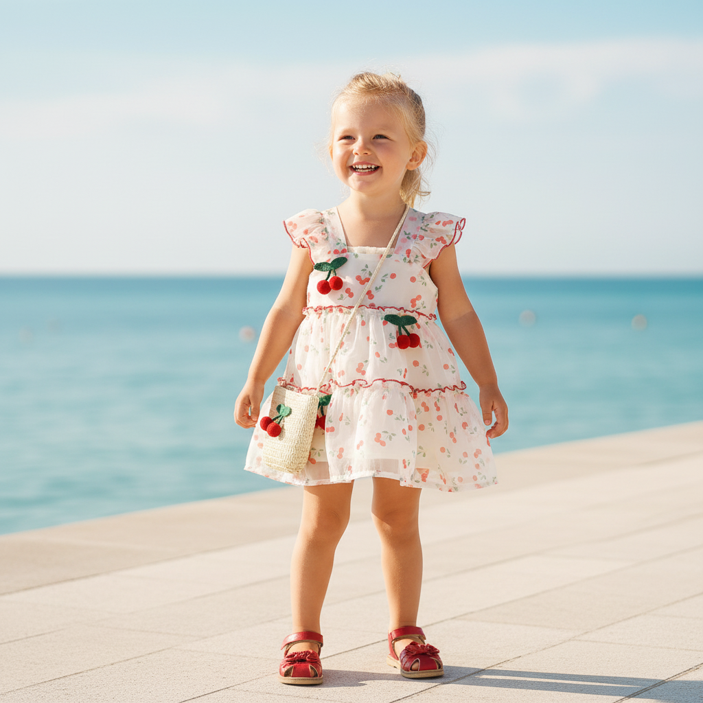 Rochie cu posetuta Belluni Crem