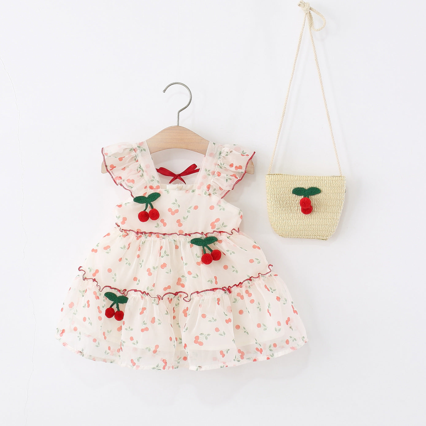 Rochie cu posetuta Belluni Crem