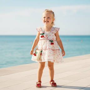 Rochie cu posetuta Belluni Crem