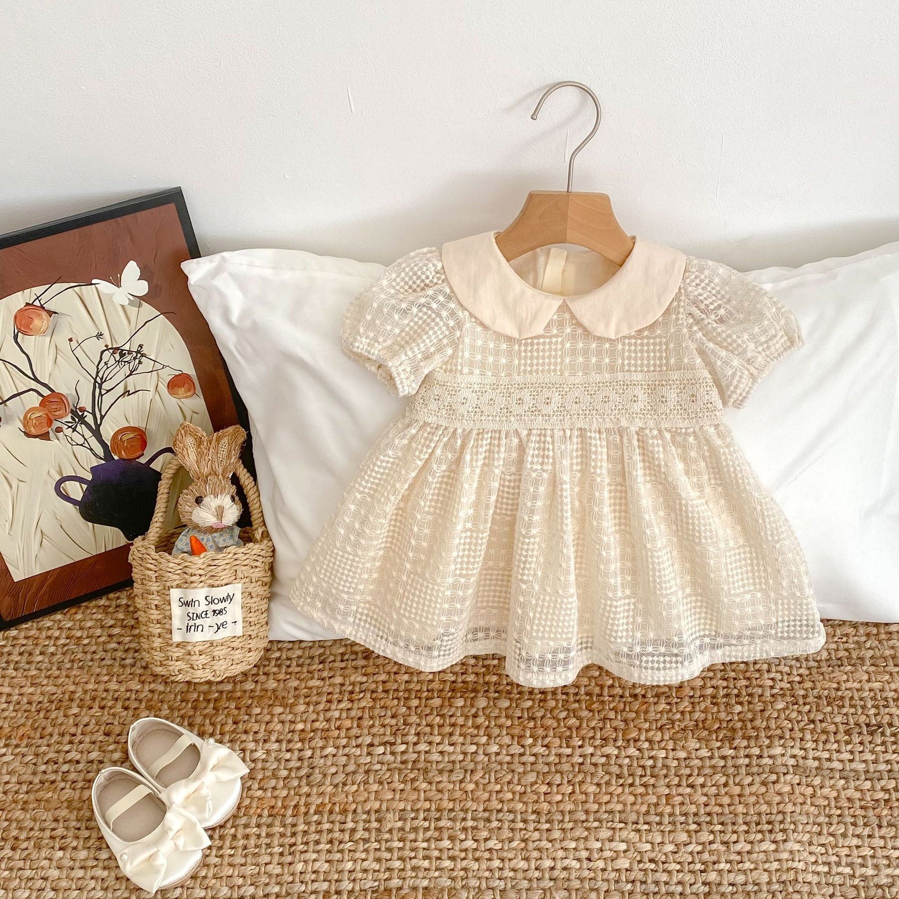 Rochie cu detalii Saryna Crem