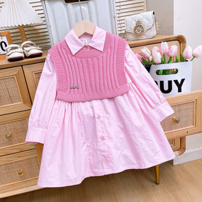 Rochie cu vesta Zinaia Roz
