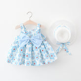 Rochie cu palarie Magny Albastru