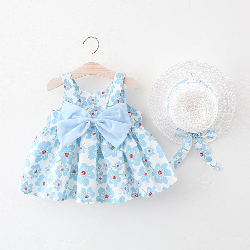 Rochie cu palarie Magny Albastru