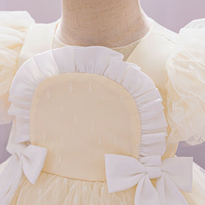 Rochie cu detalii Sabell Crem