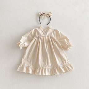 Rochie cu detalii Fanera Crem